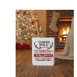 Sacola Para Presentes Média North Pole Express Gift Bag - special delivery