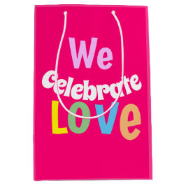 Sacola Para Presentes Média NÓS Celebramos Com O Mesa Do Ventilador Da Mão De 