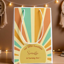 Sacola Para Presentes Média nosso sol grande sol com raios de aniversário