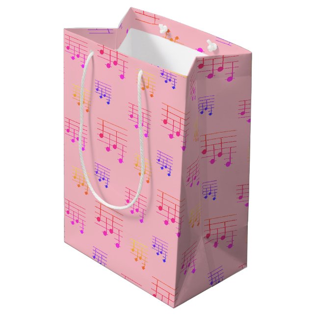 Sacola Para Presentes Média Nota musical de Música de Ajuste Ukulele de Divers (Verso inclinado)