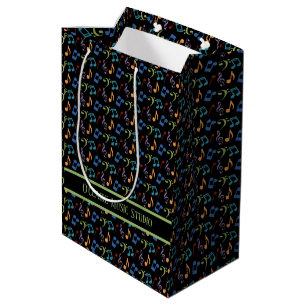 Sacola Para Presentes Média Notas personalizadas da música do arco-íris