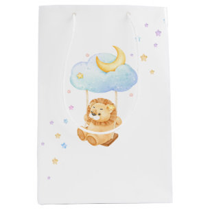 Sacola Para Presentes Média Nova Saco de Presente de Leão de Bebê - Estrelas é