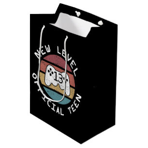 Sacola Para Presentes Média Novo Nível 13 Adolescente Oficial - Nerdy Geeky An