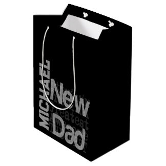 Sacola Para Presentes Média Novo papai Extraordinário PERSONALIZADO
