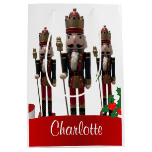 Sacola Para Presentes Média Noz-cracker King Natal
