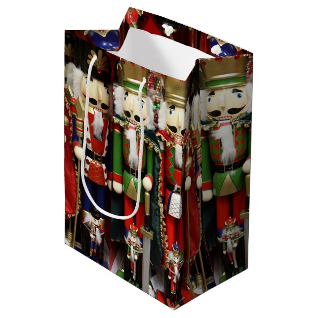 Sacola Para Presentes Média Noz-cracker Soldiers Natal (Frente inclinada)