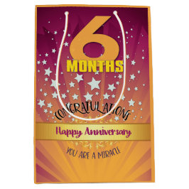 Sacola Para Presentes Média Numeração de Negrito de Aniversário de Recuperação