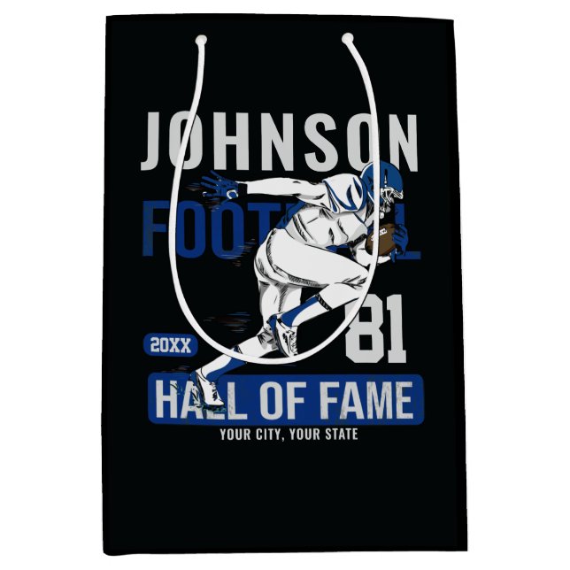 Sacola Para Presentes Média NÚMERO DE NÚMERO DA Equipe DE Futebol Personalizad (Frente)