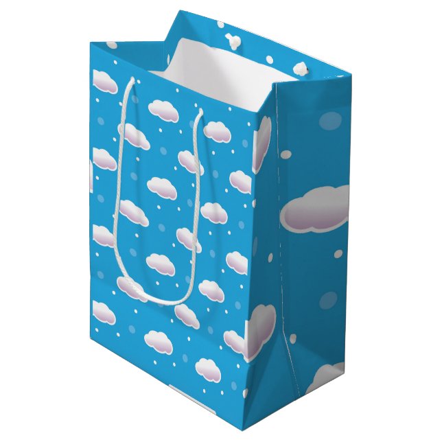 Sacola Para Presentes Média Nuvens (Frente inclinada)