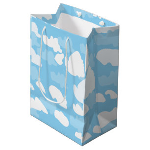 Sacola Para Presentes Média Nuvens de Céu Azul
