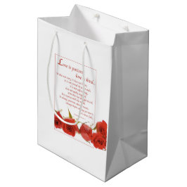 Sacola Para Presentes Média O amor é a Rosa vermelha do paciente