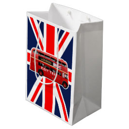 Sacola Para Presentes Média O ônibus vermelho de Londres do autocarro de dois