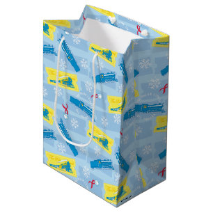 Sacola Para Presentes Média O Polar Express Comboio retrorreflector e Padrã