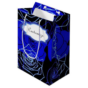 Sacola Para Presentes Média O Rosa Azul Inalcançável, Saco Floral De Present