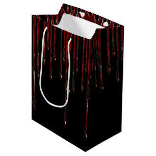 Sacola Para Presentes Média O sangue goteja o saco médio do presente
