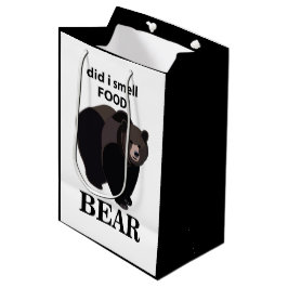 Sacola Para Presentes Média O Urso Cheirava Um Urso Engraçado Da Comida