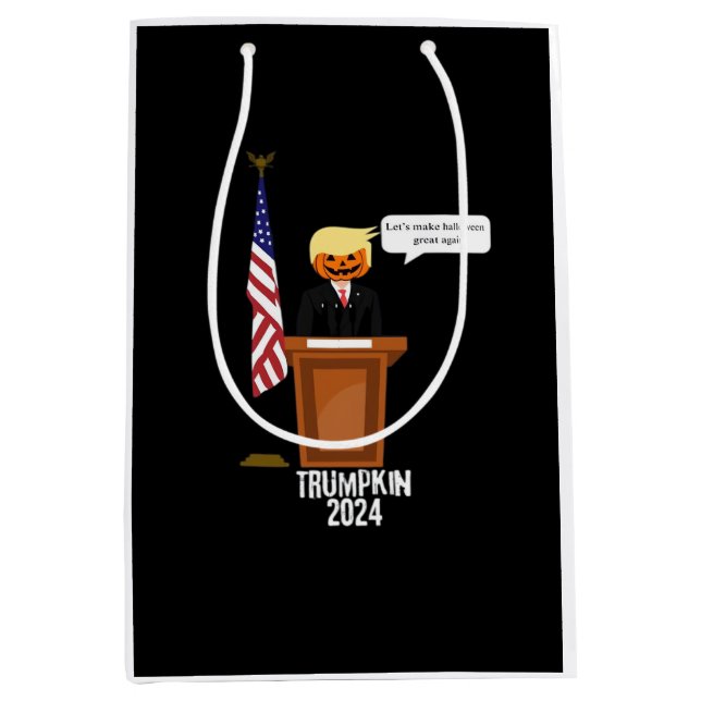 Sacola Para Presentes Média O Vamos Trumpkin Torna O Excelente De Halloween Cl (Frente)