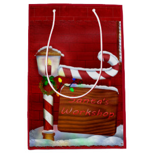 Sacola Para Presentes Média O Whimsey de Natal do workshop