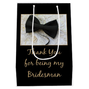 Sacola Para Presentes Média Obrigado Bridesman