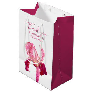 Sacola Para Presentes Média Obrigado do florista você favor do vermelho da