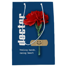 Sacola Para Presentes Média Obrigado, Doutor. Nome personalizado