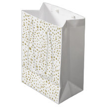 Ochre Confetti Watercolor Dots Gift Bag