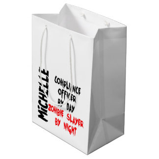 Sacola Para Presentes Média Oficial de Conformidade Zombie Slayer PERSONALIZAD
