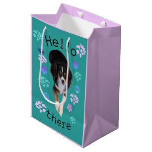 Sacola Para Presentes Média Olá Lá, Puppy Gift Bag