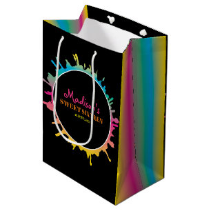 Sacola Para Presentes Média Ombre Splatter Sweet Sessenta E Dezesseis 16 Favor