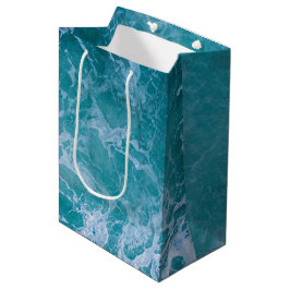Sacola Para Presentes Média Ondas profundas do oceano azul