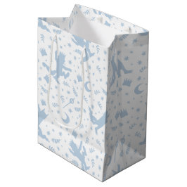 Sacola Para Presentes Média Onde as Coisas Selvagens Floral Azul