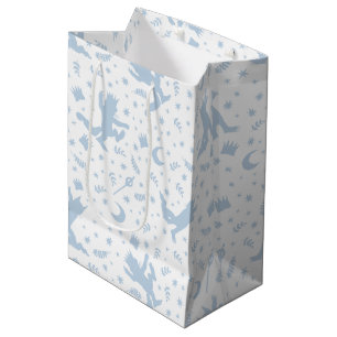 Sacola Para Presentes Média Onde as Coisas Selvagens Floral Azul
