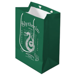 Sacola Para Presentes Média ORGULHO DE SLYTHERIN™ Ambição Astúcia Brasão