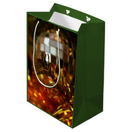 Sacola Para Presentes Média Ornamento de Espelho no Saco de Presente da Árvore