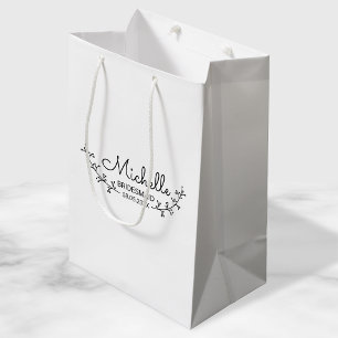 Sacola Para Presentes Média Os louros rústicos personalizaram damas de honra