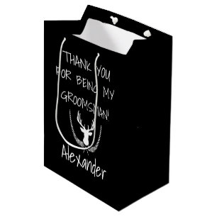 Sacola Para Presentes Média Os padrinhos de casamento personalizaram o