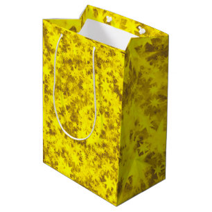 Sacola Para Presentes Média Ouro de Natal