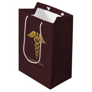 Sacola Para Presentes Média Ouro duplo Cobra