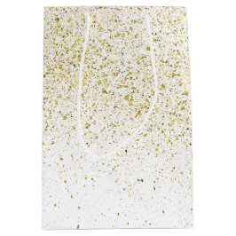 Sacola Para Presentes Média Ouro Glittery