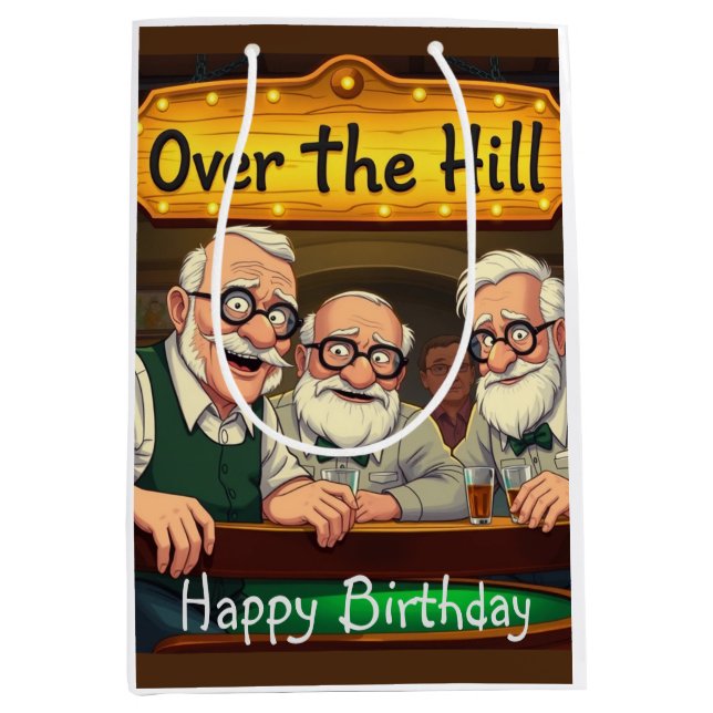 Sacola Para Presentes Média Over The Hill Club (Frente)