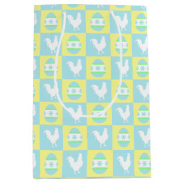 Sacola Para Presentes Média Ovos de galeria de padrões do quadro de verificaçã