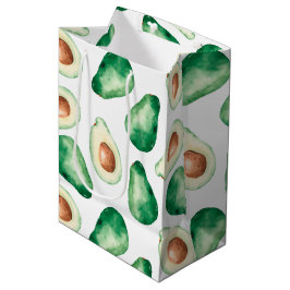 Sacola Para Presentes Média Padrão Aquarela Avocado