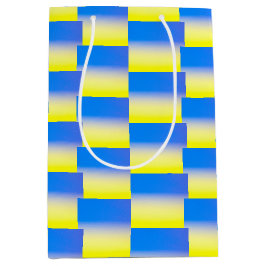 Sacola Para Presentes Média Padrão azul e amarelo Ucrânia inspirado na paz
