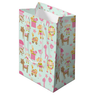 Sacola Para Presentes Média Padrão bonito com animais e brinquedos
