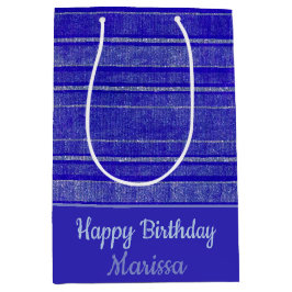 Sacola Para Presentes Média Padrão bonito de faixas aflitas roxas