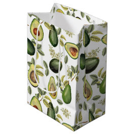 Sacola Para Presentes Média Padrão Botânico Avocado Por Aquarela