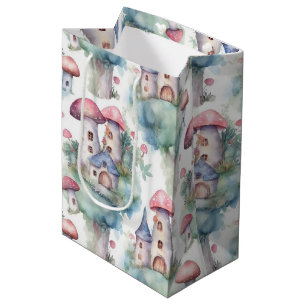 Sacola Para Presentes Média Padrão Caprichoso de Cabana de Cogumelo (10)