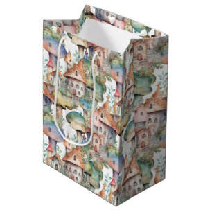 Sacola Para Presentes Média Padrão Caprichoso de Cabana de Cogumelo (3)