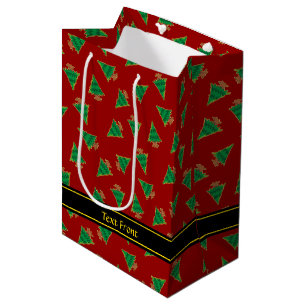 Sacola Para Presentes Média Padrão da árvore de Natal