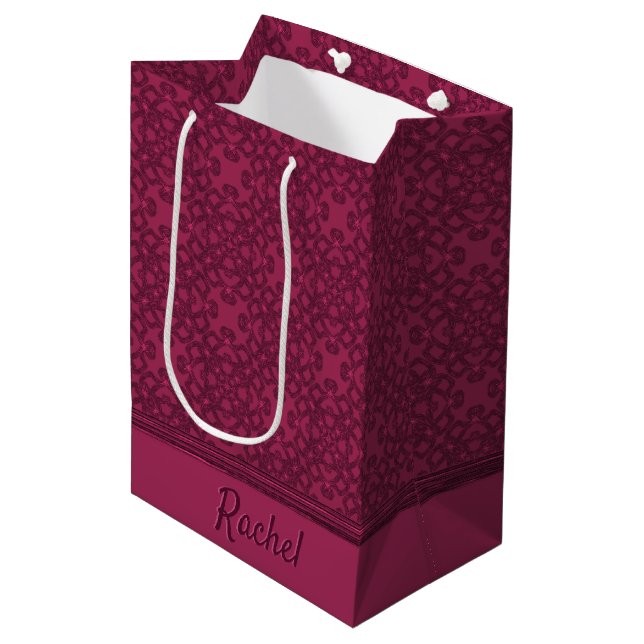 Sacola Para Presentes Média Padrão de amora personalizado (Frente inclinada)